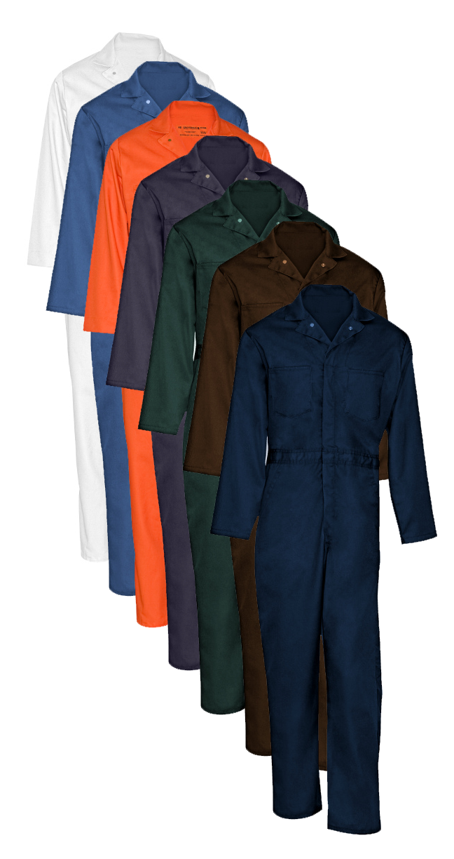 Universal Overall  65% Polyester/35% Cotton Action Back Zipper Closure  Coverall- Long Sleeve